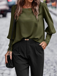 Blusa Donna Manica Lunga Tessuto Morbido