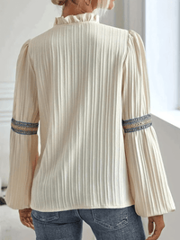 Blusa a Manica Lunga Bianca Leggera Elegante