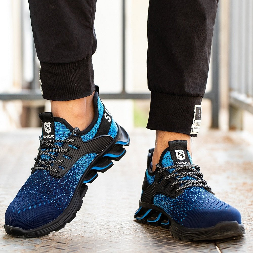 Stivali di Sicurezza Rinforzati con Punta in Acciaio - Blu