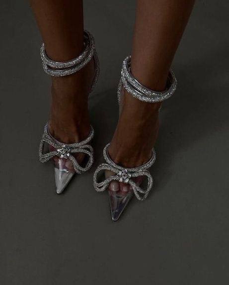 Tacchi donna fiocco glitter